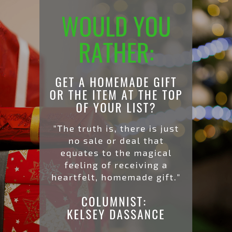 Would you Rather: Receive a Homemade Gift or the Gift at the Top of Your&nbsp;List?