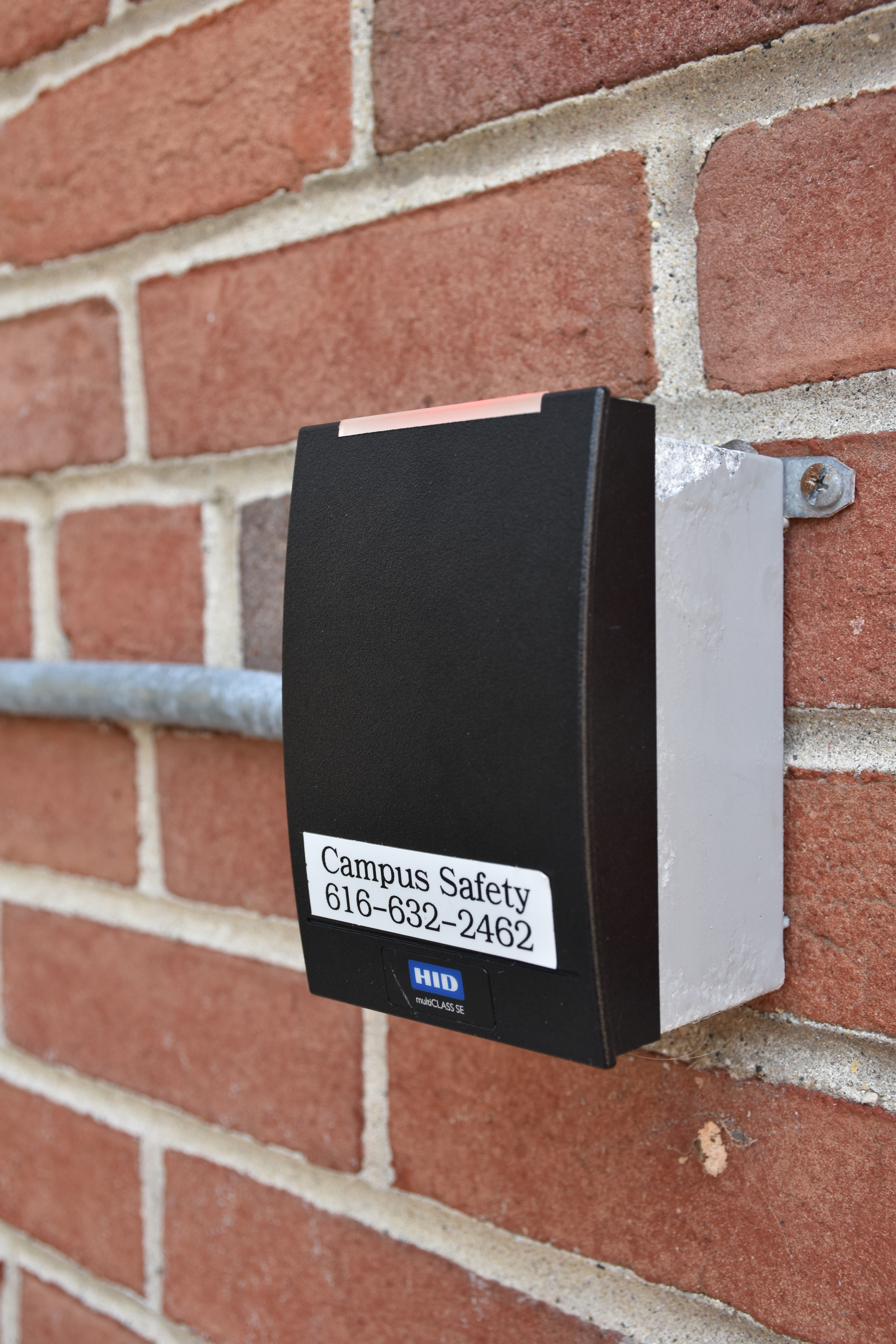 The ID scanner to get into the buildings with a red light